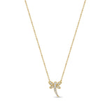 14K Gold Diamond Dragonfly Necklace - 0.13ct