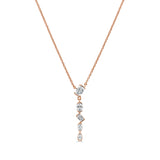 14K Gold Mixed Fancy Shaped Diamond Necklace - 0.65ct