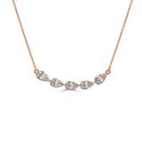 14k Gold & Baguette Diamond Bar Necklace - 0.16ct