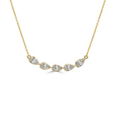 14k Gold & Baguette Diamond Bar Necklace - 0.16ct