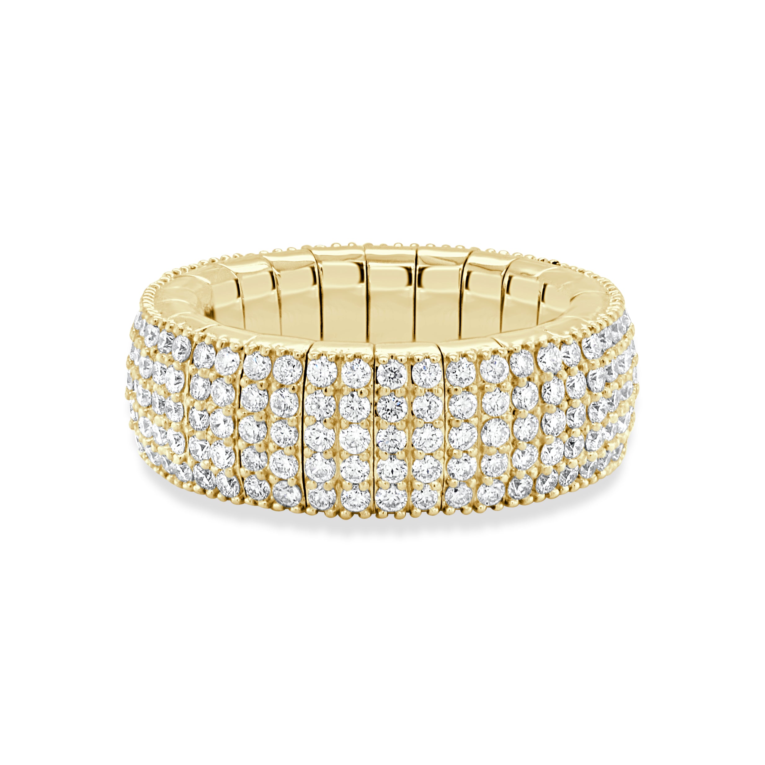 14K Gold & Diamond Stretch Eternity Ring - 2.30ct