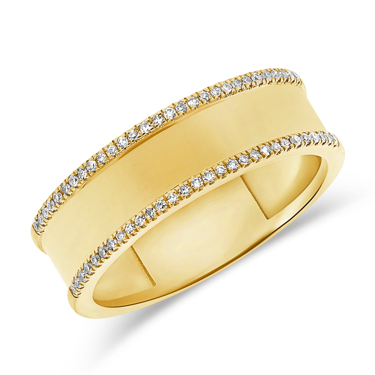 14K Gold & Diamond Band - 0.14ct