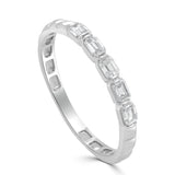 14K Gold & Emerald-Cut Diamond Band - 0.33ct