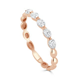 14K Gold & Oval Diamond Band - 0.37ct