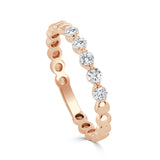 14K Gold & Round Diamond Stackable Ring - 0.24ct