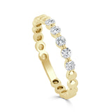 14K Gold & Round Diamond Stackable Ring - 0.24ct