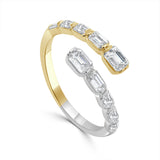 14K Gold & Emerald-Cut Diamond Ring - 0.98ct