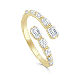 14K Gold & Emerald-Cut Diamond Ring - 0.98ct
