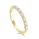 14K Gold & Diamond Emerald-Cut Band - 0.54ct