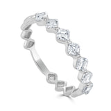 14K Gold & Asscher-Cut Diamond Band - 0.59ct