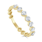 14K Gold & Asscher-Cut Diamond Band - 0.59ct