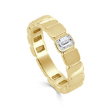 14K Gold Emerald Cut Diamond Ring - 0.24ct