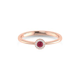 14K Gold Diamond & Ruby Ring