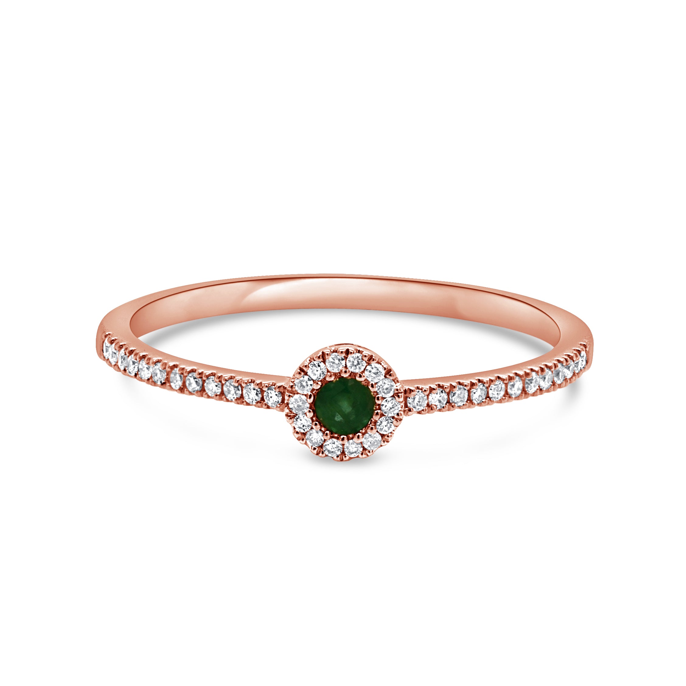 14K Gold  Diamond & Emerald - 0.08ct