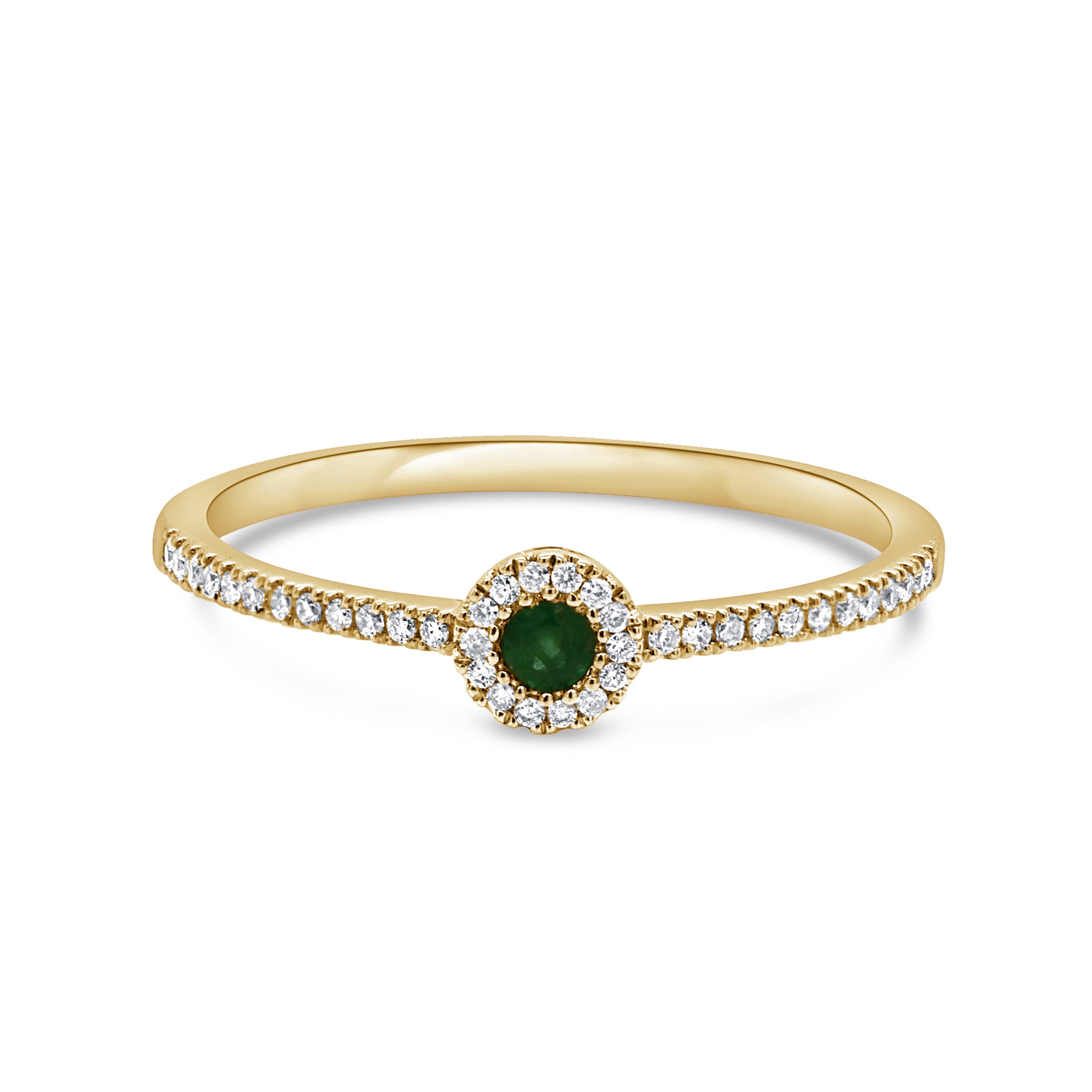 14K Gold  Diamond & Emerald - 0.08ct