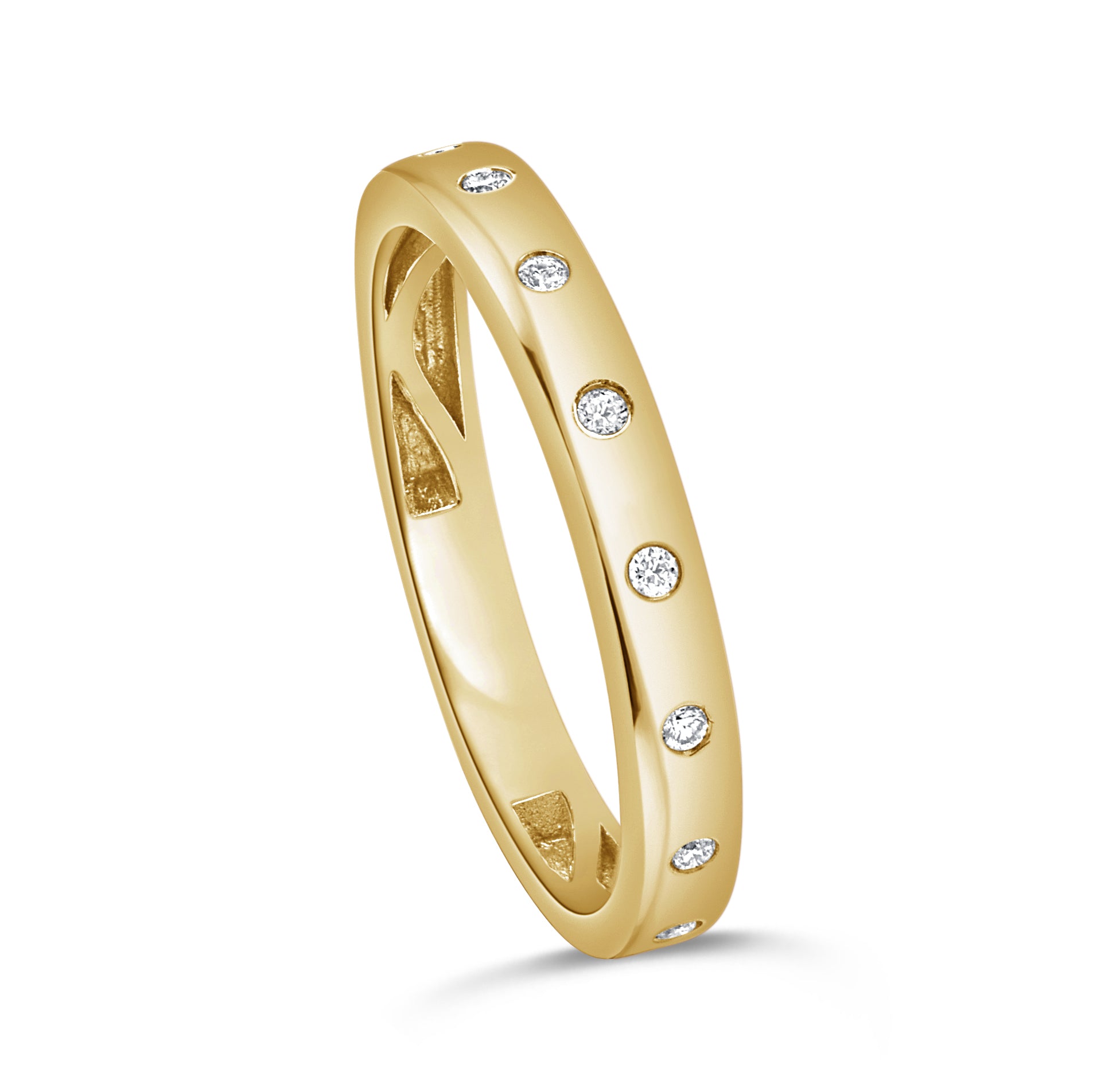 14K Gold & Diamond Bezel Ring - 0.06ct