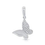 14k Gold & Diamond Butterfly Charm - 0.08ct