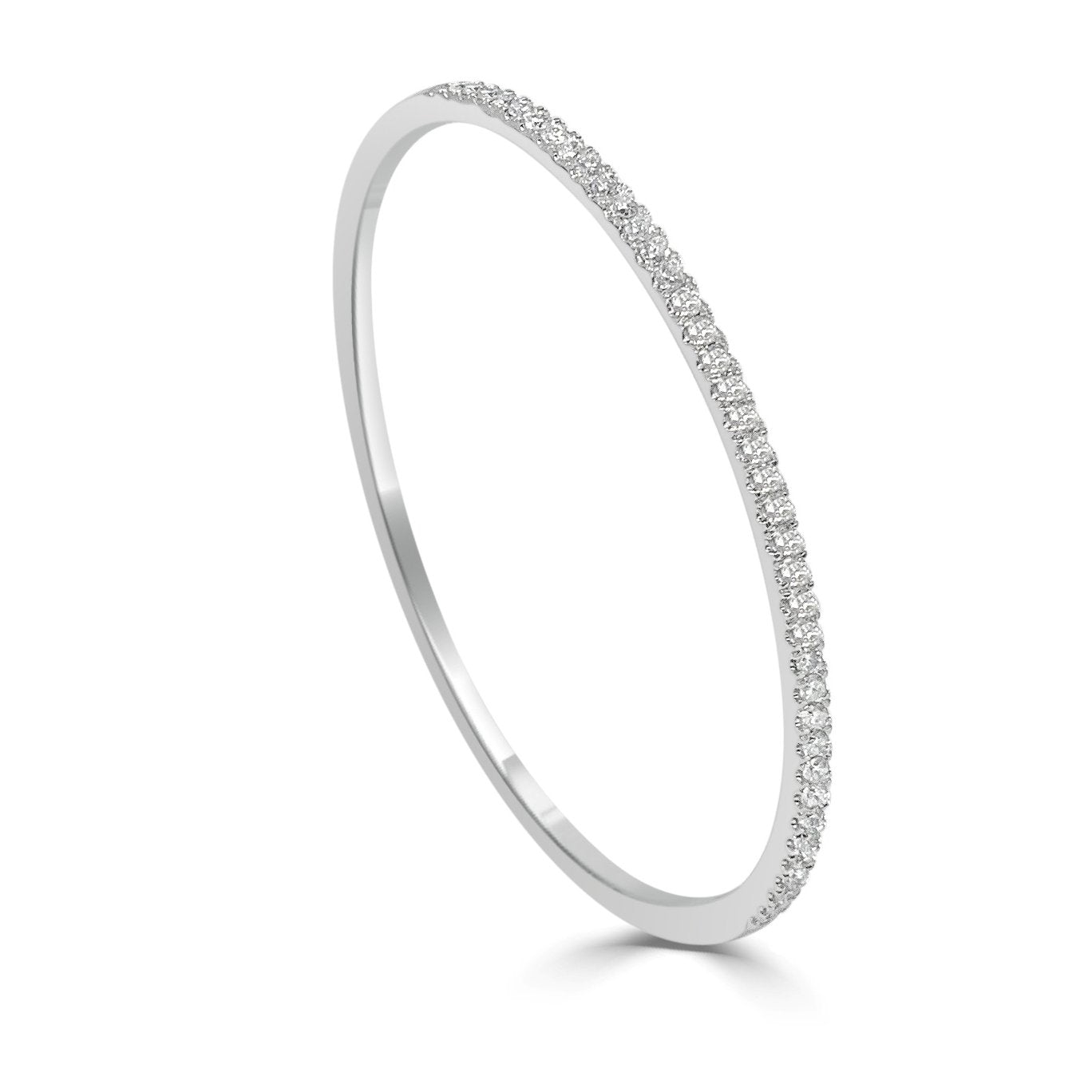 14k Gold & Diamond Eternity Bangle - 1,78ct