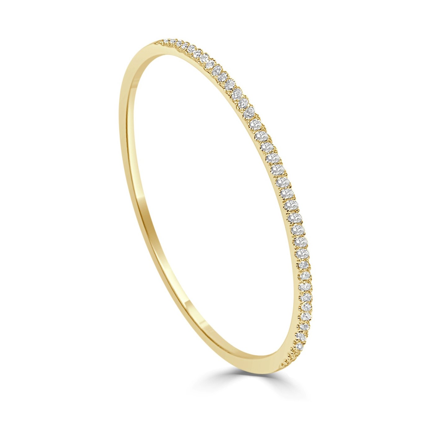 14k Gold & Diamond Eternity Bangle - 1,78ct