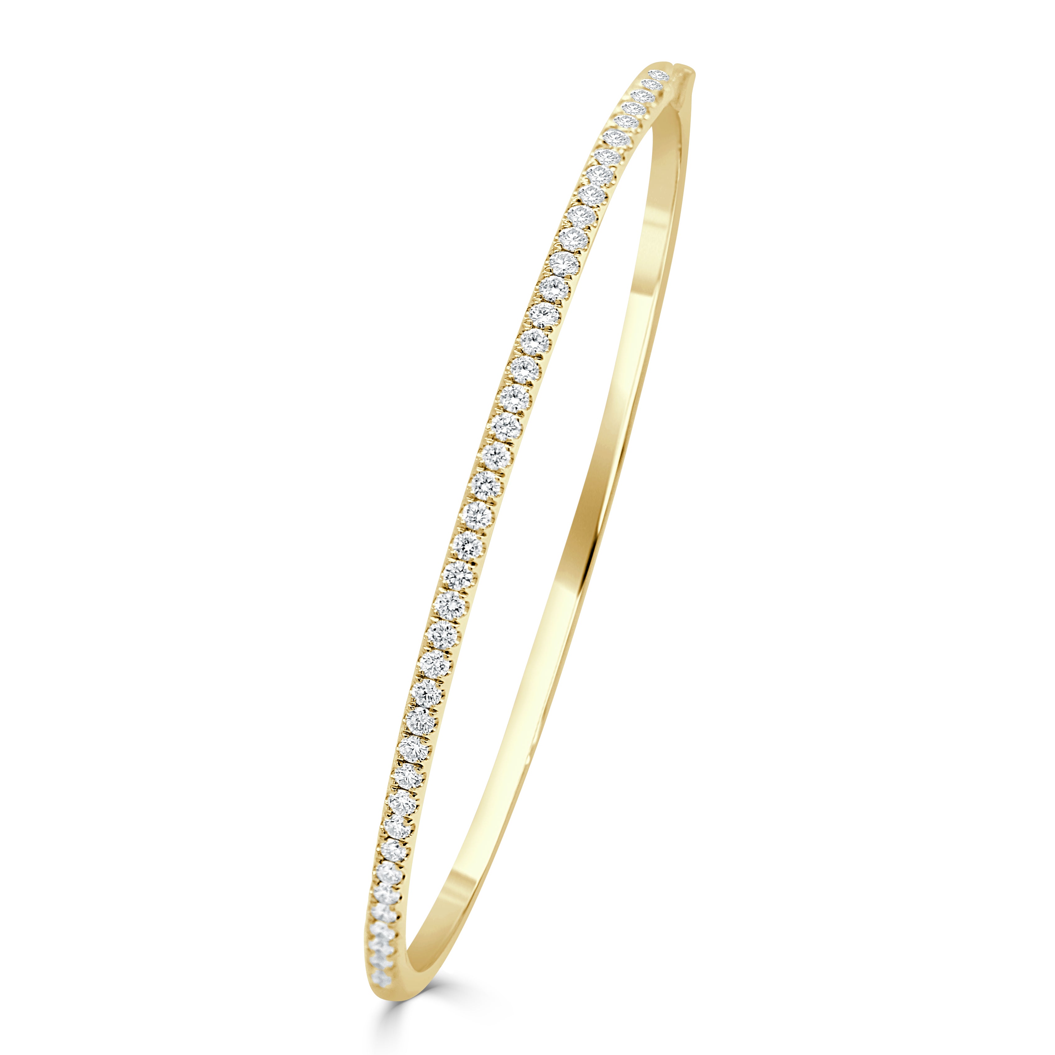 14k Gold & Diamond Eternity Bangle - 1,78ct