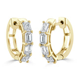 14K Gold & Emerald-Cut Diamond Earrings - 1.68ct