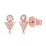 14K Gold & Diamond Stud Earrings - 0.26ct