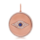 14k Gold & Diamond Evil Eye Charm - 0.28ct