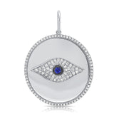 14k Gold & Diamond Evil Eye Charm - 0.28ct