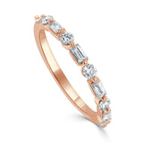 14K GOLD & BAGUETTE DIAMOND RING - 0.36ct