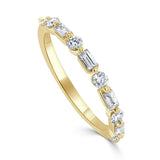 14K GOLD & BAGUETTE DIAMOND RING - 0.36ct