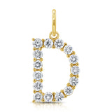 14k Gold & Diamond Large Initial Pendant 0.37 ct.- 0.70 ct.