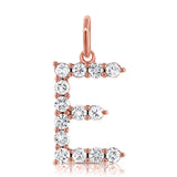 14k Gold & Diamond Large Initial Pendant 0.37 ct.- 0.70 ct.