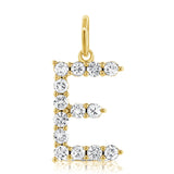 14k Gold & Diamond Large Initial Pendant 0.37 ct.- 0.70 ct.