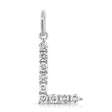 14k Gold & Diamond Large Initial Pendant 0.37 ct.- 0.70 ct.