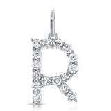 14k Gold & Diamond Large Initial Pendant 0.37 ct.- 0.70 ct.