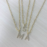 14k Gold & Diamond Large Initial Pendant 0.37 ct.- 0.70 ct.