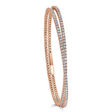 14K Gold & Diamond Flexible Bangle - 3.89ct