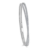 14K Gold & Diamond Flexible Bangle - 3.89ct