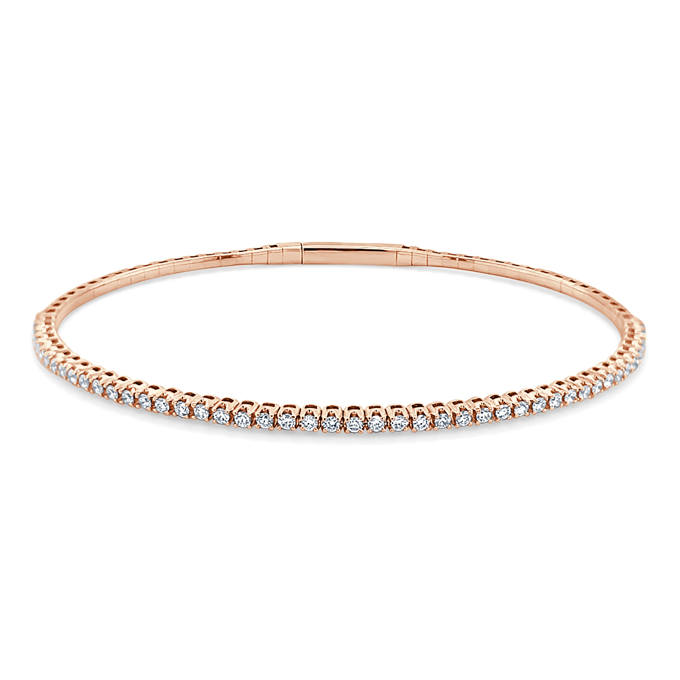 14k Gold & Diamond Flexible Bangle - 0.50ct