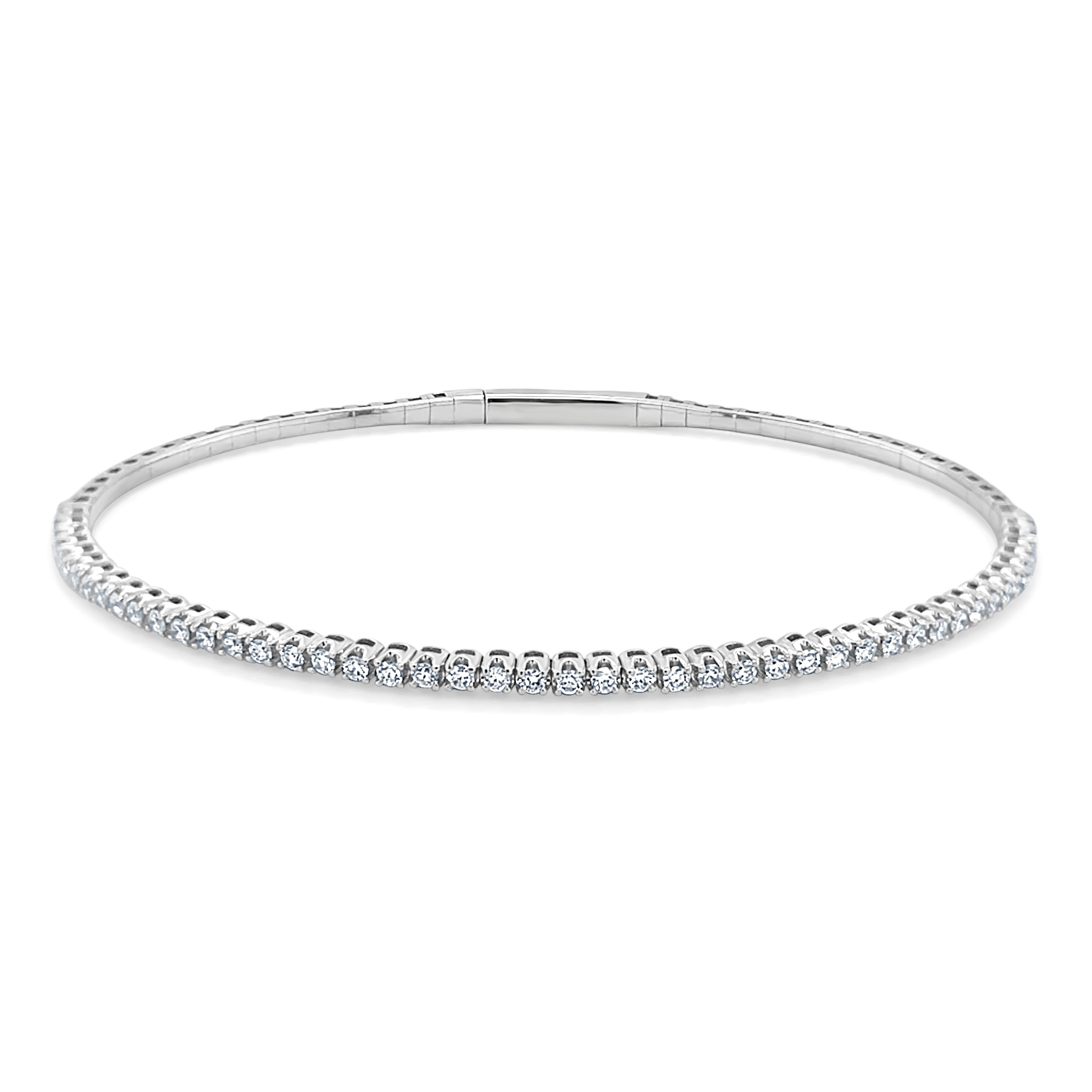 14k Gold & Diamond Flexible Bangle - 0.50ct