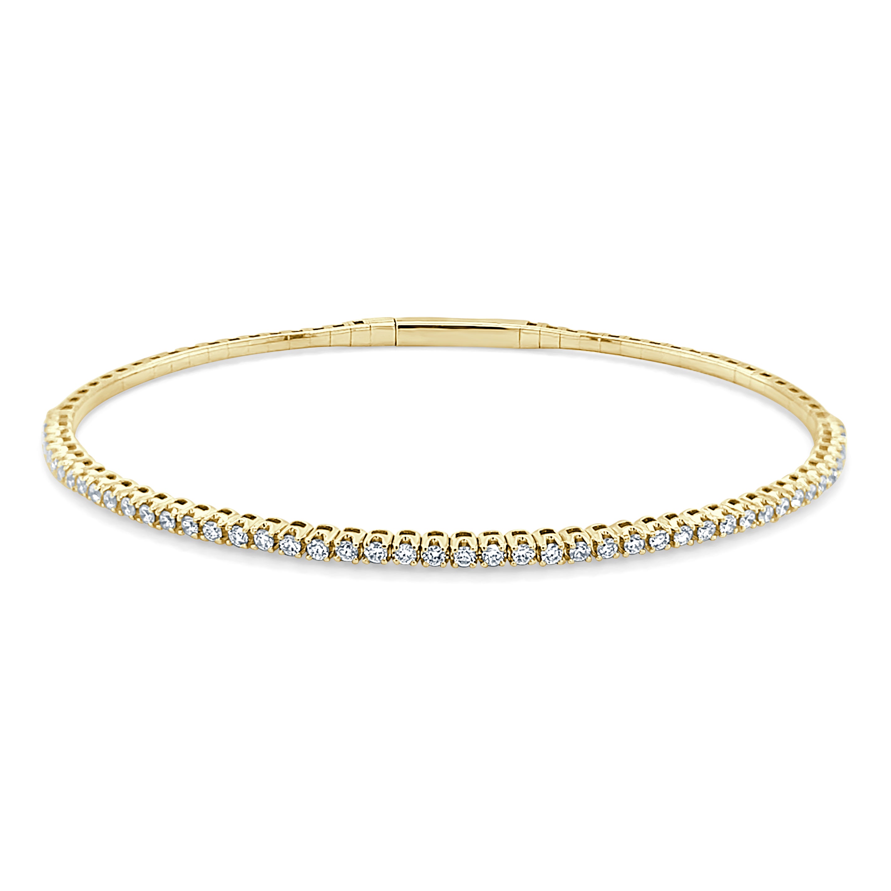 14k Gold & Diamond Flexible Bangle - 0.50ct