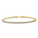 14k Gold & Diamond Flexible Bangle - 1.45ct