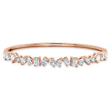 14k Gold & Fancy-Shape Diamond Bangle - 3.08ct