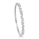 14k Gold & Fancy-Shape Diamond Bangle - 3.08ct