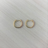 14k Gold & Ruby Huggie Earrings - 0.16ct