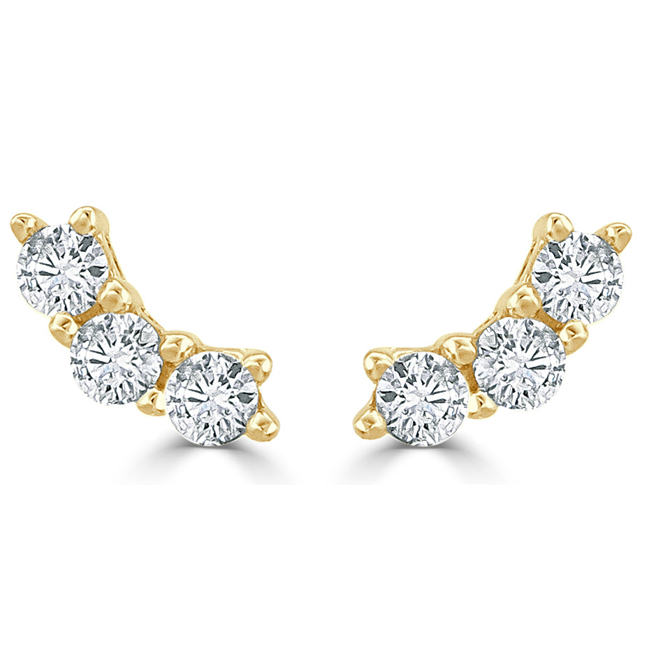 18K White Gold 2 Stone Stud Earrings – Long's Jewelers