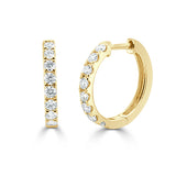 14k Gold & Diamond Huggie Earrings- 0.47ct.