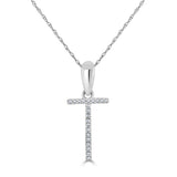 14k White Gold & Diamond Initial Necklace