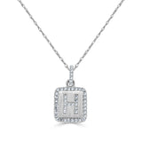 14k Gold & Diamond Small Initial Necklace - 0.12ct - 0.15ct