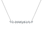 14k Gold Fancy-Shape Diamond Bar Necklace - 1.32ct